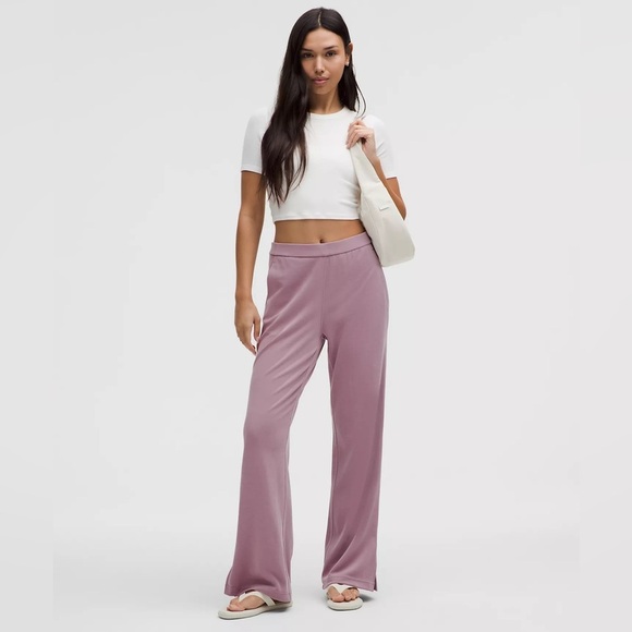 Lululemon Softstreme High-Rise Wide-Leg Pique Pant Regular NWT - Picture 1 of 15
